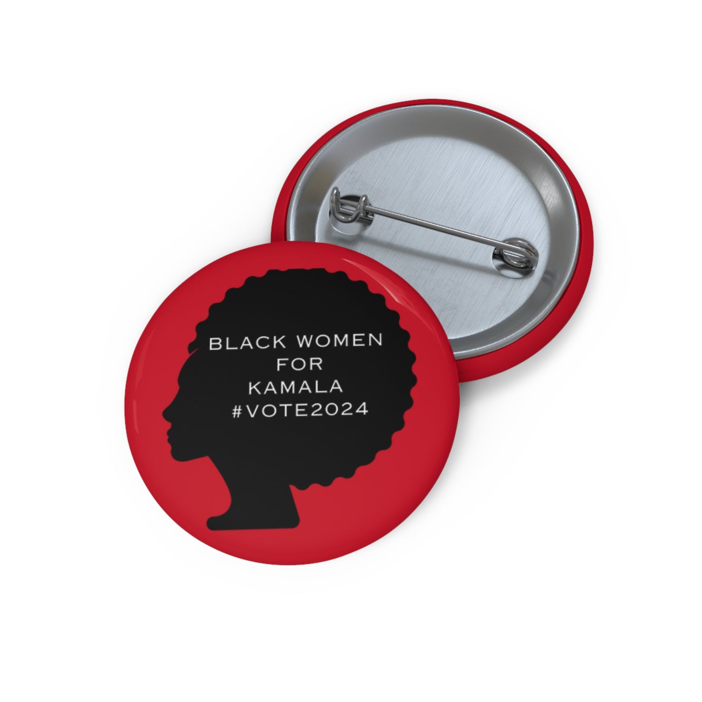 Black Women for Kamala Red Pin